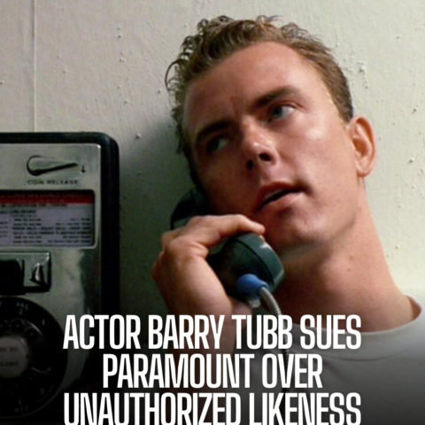 Barry Tubb has sued Paramount Pictures for the unauthorised use of his likeness.