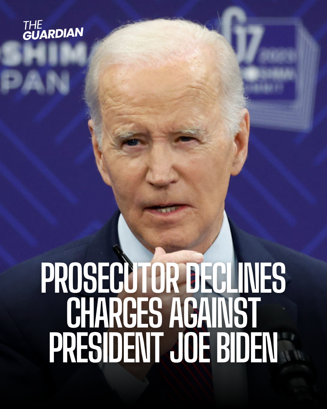 President Joe Biden leaves the vice presidency in 2017, he will not face criminal prosecution for obtaining sensitive materials.