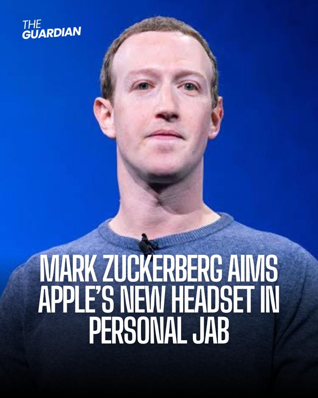 Meta CEO Mark Zuckerberg has taken a personal swipe at rival company Apple's new headset.