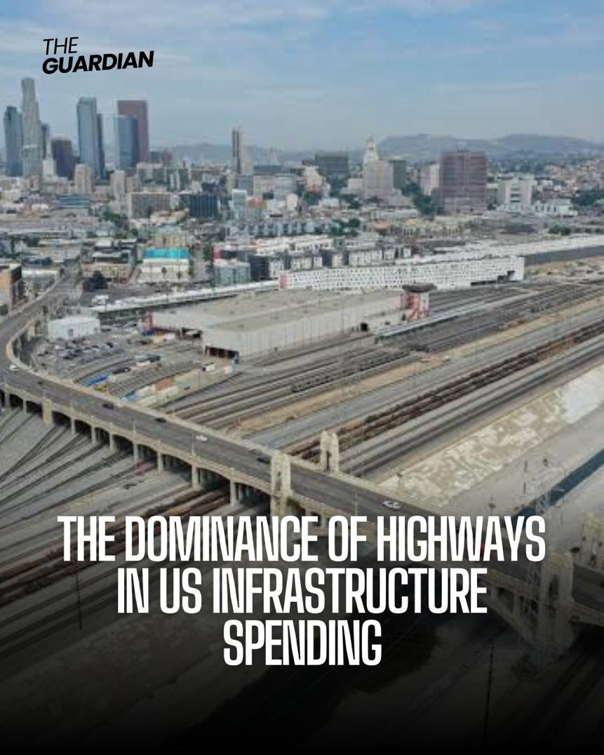 A new study finds cash from Biden’s $1.2tn infrastructure bill has overwhelmingly been spent on widening roads for automobiles.