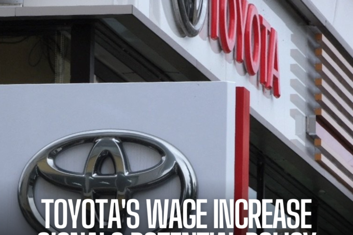 Toyota Motor's decision to give its plant workers the biggest pay rise in 25 years marks a potential shift in Japan's economic environment.