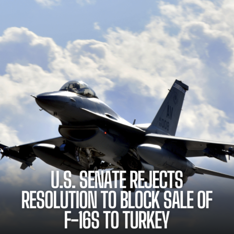The US Senate has strongly rejected a proposal to suspend Turkey's $23 billion purchase of F-16 fighter jets and change kits.