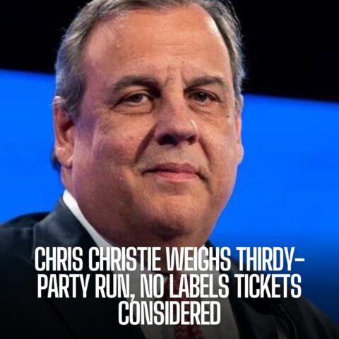 Republican ex-New Jersey governor coy on whether he is thinking of 2024 ballot run with centrist No Labels group.