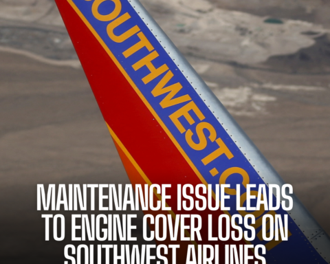 A Southwest Airlines Boeing 737 800 experienced an unpleasant event on takeoff in Denver, as an engine cover dislodged.