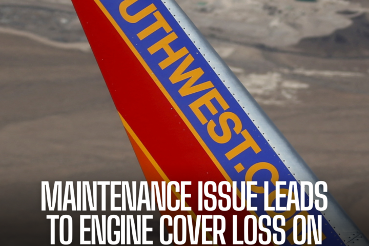 A Southwest Airlines Boeing 737 800 experienced an unpleasant event on takeoff in Denver, as an engine cover dislodged.