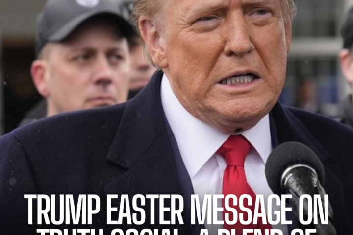 Former President Donald Trump's Easter Sunday post on Truth Social differed from traditional holiday greetings.